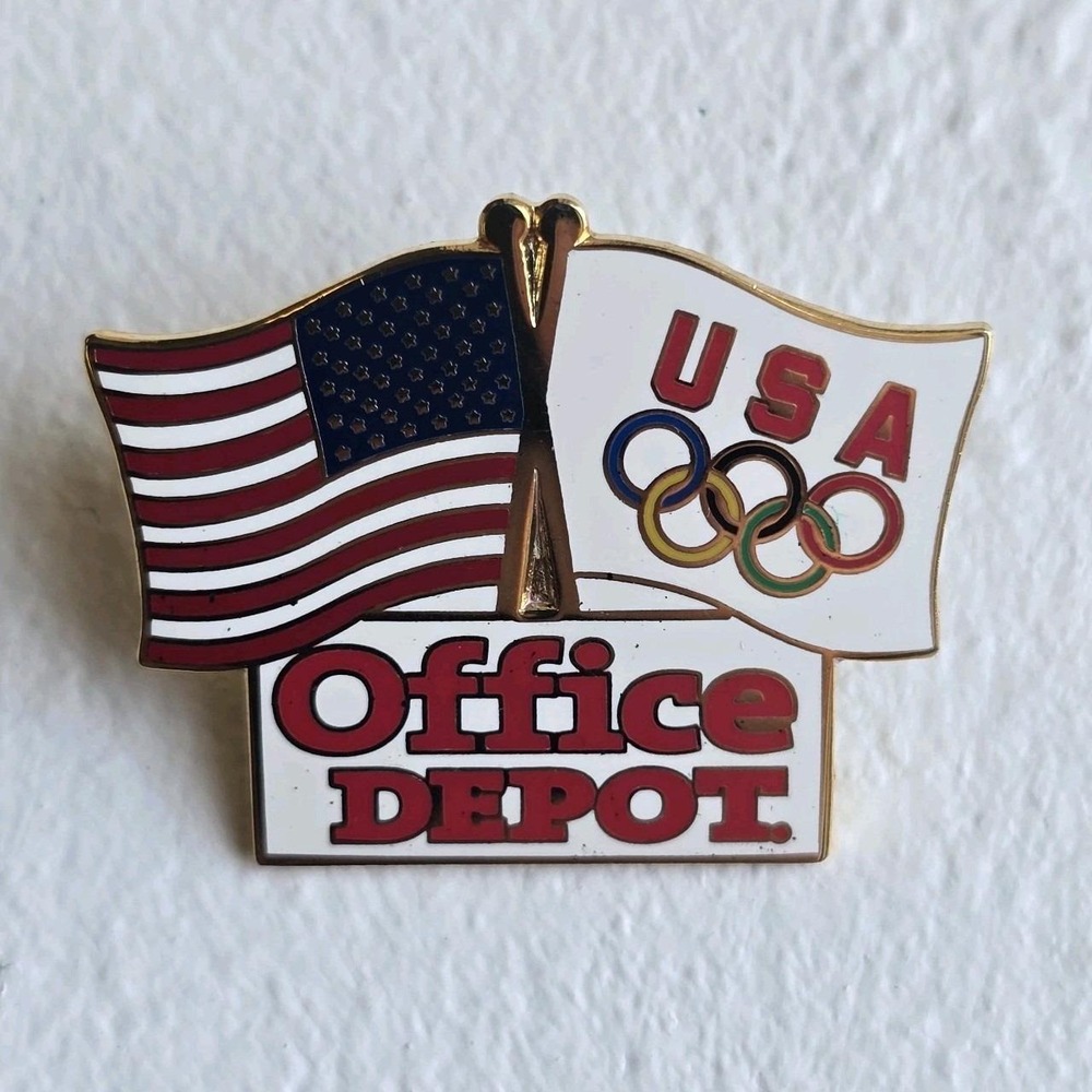 Winter Olympics Salt Lake City 2002 - Office Depot - USA Sponsor Vintage Pin‎